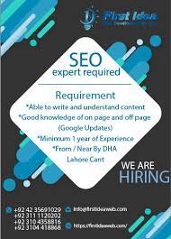 Job For Seo Expert Seo Expert Jobs In Lahore Job