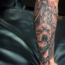 20 best pit bull tattoo designs. Gangster Pitbull Dog Tattoo Novocom Top