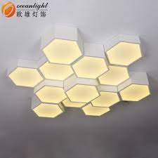 contemporary hexagon alumunum arcrylic led shape energy saving ceiling lamp led source oxw9928 3 b ceiling lamp ceiling light design jewelry store interior