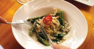 Black Pepper Fettuccine With Chardonnay Sauce And Grilled Asparagus Recipe Recipe Stuffed Peppers Vegetarian Recipes Vegetarian Vegan Recipes