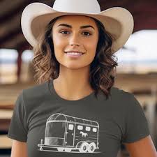 Horse Camping Tshirt Gooseneck Trailer Trail Riding Camping