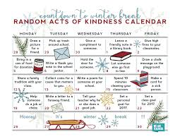 This Free Random Act Of Kindness Calendar Is Our Favorite December Tradition Random Acts Of Kindness Christmas Classroom Classroom Activities
