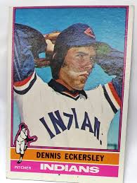 1976 Topps Dennis Eckersley Rookie Card Pitcher Cleveland Indians Card 98 Baseball Trading Cards Indians Baseball Dennis Eckersley