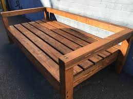 Add Wheels To Go Over The Window Well Wooden Patio Furniture Diy Daybed Diy Outdoor Furniture