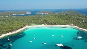 Transport is organized from božava to sakarun with a tourist train, which departs every two hours. Turquoise Lagoon Bay Sakarun Beach Dugi Otok Island Croatia Beautiful Video By C Iascic Stock Footage 335096604