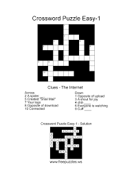 Crossword Puzzles Easy Crossword Puzzle One Free Puzzles Free Puzzles Crossword Puzzles Crossword Puzzle