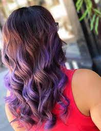 Next step, apply the purple eye shadow. 20 Pretty Purple Highlights Ideas For Dark Hair