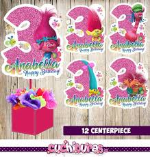Dreamworks Trolls Table Decor Trolls Birthday Trolls Birthday Party Birthday Party Supplies
