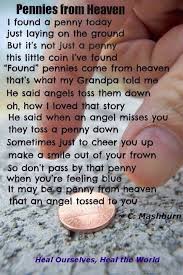 A Penny From Heaven Pennies From Heaven Sayings Words