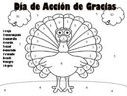My kids are terrible in the car. Color By Number Spanish Thanksgiving Worksheets Teaching Resources Tpt