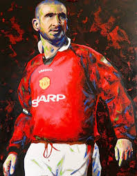 Manchester United Eric Cantona Painting Painting By Scott Strachan To old trafford manchester united.
