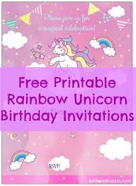 Unicorn Birthday Invitation Card Template Free Free Printable Rainbow Unicorn Birthday Invitations Birthday Buzzin Rainbow Unicorn Birthday Invitations Unicorn Birthday Invitations Rainbow Unicorn Birthday