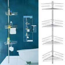 Check spelling or type a new query. Diy 4 Tier Telescopic Bathroom Corner Shelf Rack Caddy Storage Shower Organiser Ebay