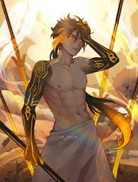 zhongli (genshin impact) drawn by max_eera | Danbooru