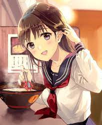 マツザキミユキ on twitter 薬味は替え玉してからね 博多ラーメン食べたい絵 美しいアニメガール 可愛いアニメガール イラスト