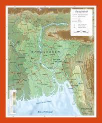 Nepal contains 8 of the world's 10 highest mountain peaks including, mount everest and kanchenjunga. Physical Map Of Bangladesh Maps Of Bangladesh Maps Of Asia Gif Map Maps Of The World In Gif Format Maps Of The Whole World