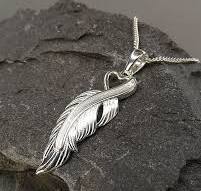 Solid Silver Feather Pendant Can be Used With Resin