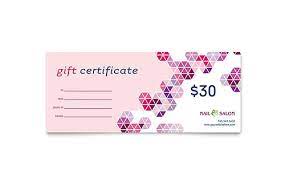 We are 10 minutes north of portland and offer. Nail Salon Gift Certificate Template Design