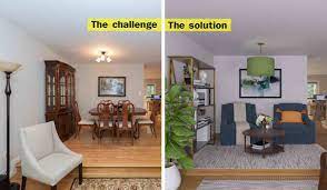 Modular furniture to create a small living room into a dining room never neglect traffic in a small living room! How To Turn An Unused Dining Space Into A Comfortable Sitting Area The Washington Post