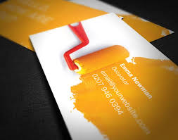 Multicolored paint drips, painter & decorator business card. Edit Design Printed Com Painter Business Card Beautiful Business Card Artist Business Cards