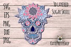 Download 3d Layered Sugar Skull Mandala Svg Halloween Papercut 946217 Cut Files Design Bundles