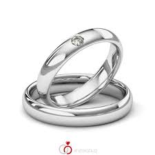 Paar Klassische Trauringe Eheringe In Weissgold 585 Mit Zus 0 06 Ct Brillant Tw Si Von Merii M 1212 5 123gold Einzigartig Wie Die Liebe Trouwringen Wit Goud Paar Ringen