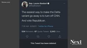 Delta air lines, inc., typically referred to as delta, is one of the major airlines of the united states and a legacy carrier. Now Deleted Tweet From Boebert Suggests Delta Variant Isn T Real Youtube