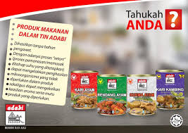 Jaminan wang dikembalikan jika anda terima produk yang tidak segar ketika penghantaran. Adabi Consumer Tahukah Anda Produk Makanan Tin Adabi Facebook