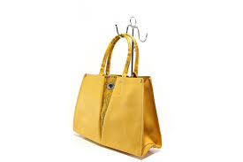 Елегантна дамска чанта - висококачествена еко-кожа - жълти - EO-13625