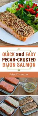 This sensational salmon marinade combines honey, lime, garlic, and cilantro. Quick And Easy Low Carb Pecan Crusted Dijon Salmon Kalyn S Kitchen Recipe Low Carb Salmon Recipes Low Cholesterol Recipes Salmon Recipes