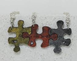 Maybe you would like to learn more about one of these? Puzzle Pieces 3 Piece Leather Necklace Set By Girlwithafrogtattoo 48 00 Etsy Handmade Personalized Leather Etsy