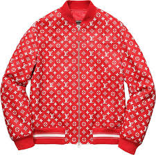 Supreme Officially Unveils Louis Vuitton Collaboration Supreme Clothing Leather Baseball Jacket Red Jacket Leather