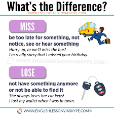 Difference Between Miss And Lose Learn English With Harry Learn English Teach Me English English Tips