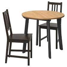 Maybe you would like to learn more about one of these? Gamlared Stefan Light Antique Stain Brown Black Table And 2 Chairs Ikea
