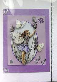 Lavender Fairy 3d Decoupage Card With Love 1449 Cards Cards Handmade Dolls Handmade