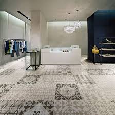 Italian Tiles With Graphic Design Of Majolica And Carpet Frame Contemporary Tile Floor Design Retail Design