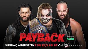 Book itself into a corner. Wwe Payback 2020 Roman Reigns Comeback Match Line Up Stream