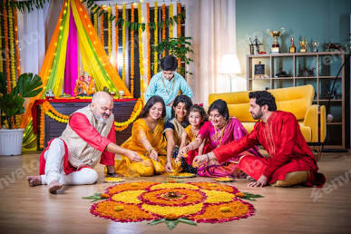 Family Gatherings and Traditions, AI generated
