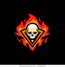 Skull Fire Illustration Vector Template Suitable Stock Vector Royalty Free 1324378718 Skull Fire Illustration Stock Vector