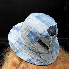 Rugged Denim Bucket Hat Street Style Hat Ripped Jeans Etsy Denim Fashion Outfits Denim Scraps Denim Bucket Hat