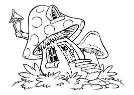 Discover these mushrooms coloring pages. A Mushroom House Coloring Page Free Printable Coloring Pages For Kids