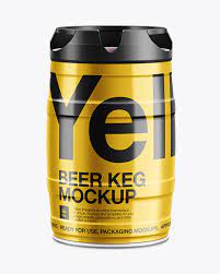 Download Mini Keg Mockup In Barrel Mockups On Yellow Images Object Mockups