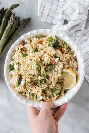 Drain orzo in a colander. Orzo Pasta Salad With Asparagus My Kitchen Love