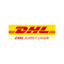 Dhl company logo on cargo truck trailer. Dhl Logo Vector