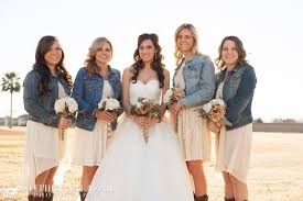 Country Wedding Lace Dresses And Jean Jackets My Bridesmaids Might Have Country Bridesmaid Dresses Country Wedding Dresses Bridesmaid Country Wedding Dresses