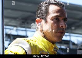 3 time Indy 500 winner Helio Castroneves speeds through the north short  chute as he sets fastest speed of the month