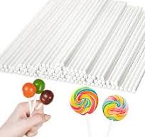 Amazon.com: 100 Pack 8 Inch White Lollipop Sticks,Long Paper ...