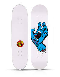SANTA CRUZ 'Screaming Hand' (white) Skateboard Deck – Signari Gallery