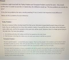 Solved Do Nothing And Allow The Trolley To Kill The Five Chegg Com The person standing at the front of the room is a professor in the history department. do nothing and allow the trolley