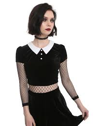Black And White Crop Top Black White Collar Short Sleeve Girls Crop Top Girls Crop Tops Fashion Style